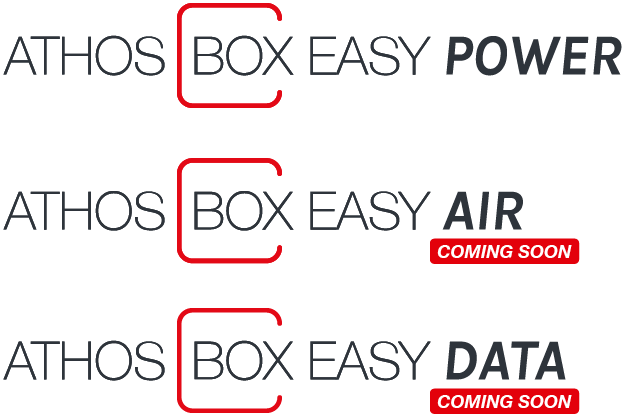 ATHOS BOX EASY Logos POWER, AIR und DATA